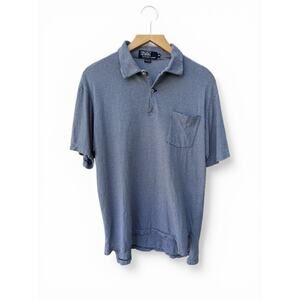 Polo Ralph Lauren Blue White Striped Polo Shirt Medium